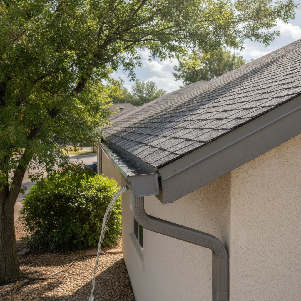 clean gutters  - no people or no text